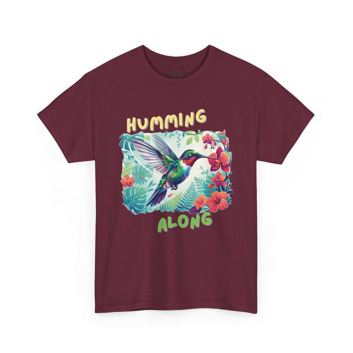 Graphic T-Shirt | Humming Along Hummingbird | Tropical Floral Streetwear
