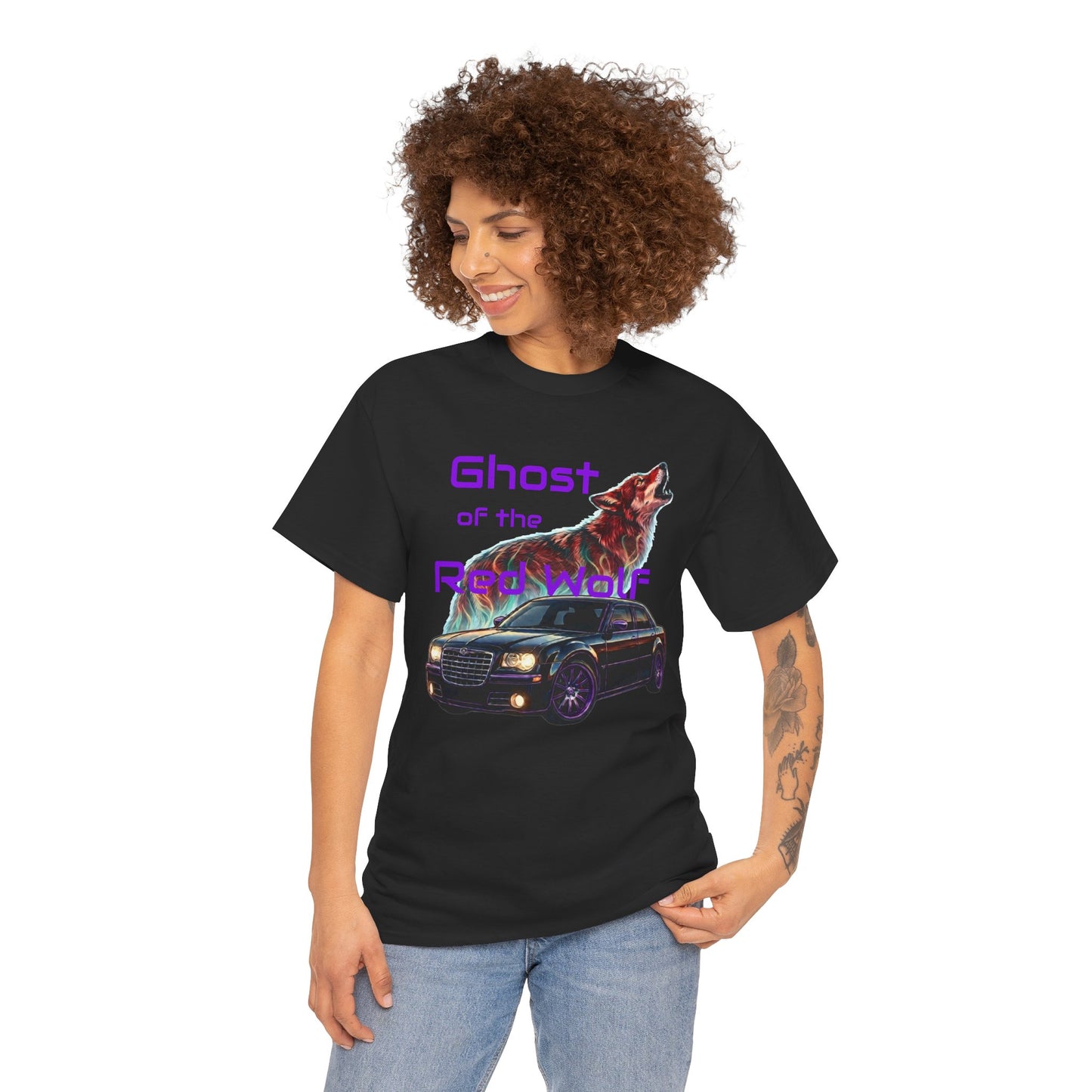 Ghost of the Red Wolf T‑Shirt — Bold Wolf Graphic Streetwear