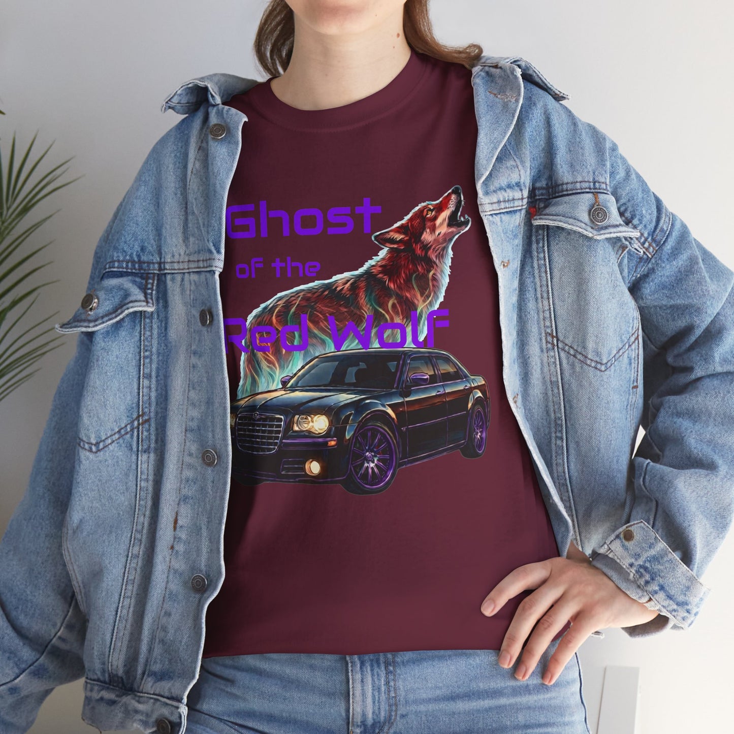 Ghost of the Red Wolf T‑Shirt — Bold Wolf Graphic Streetwear