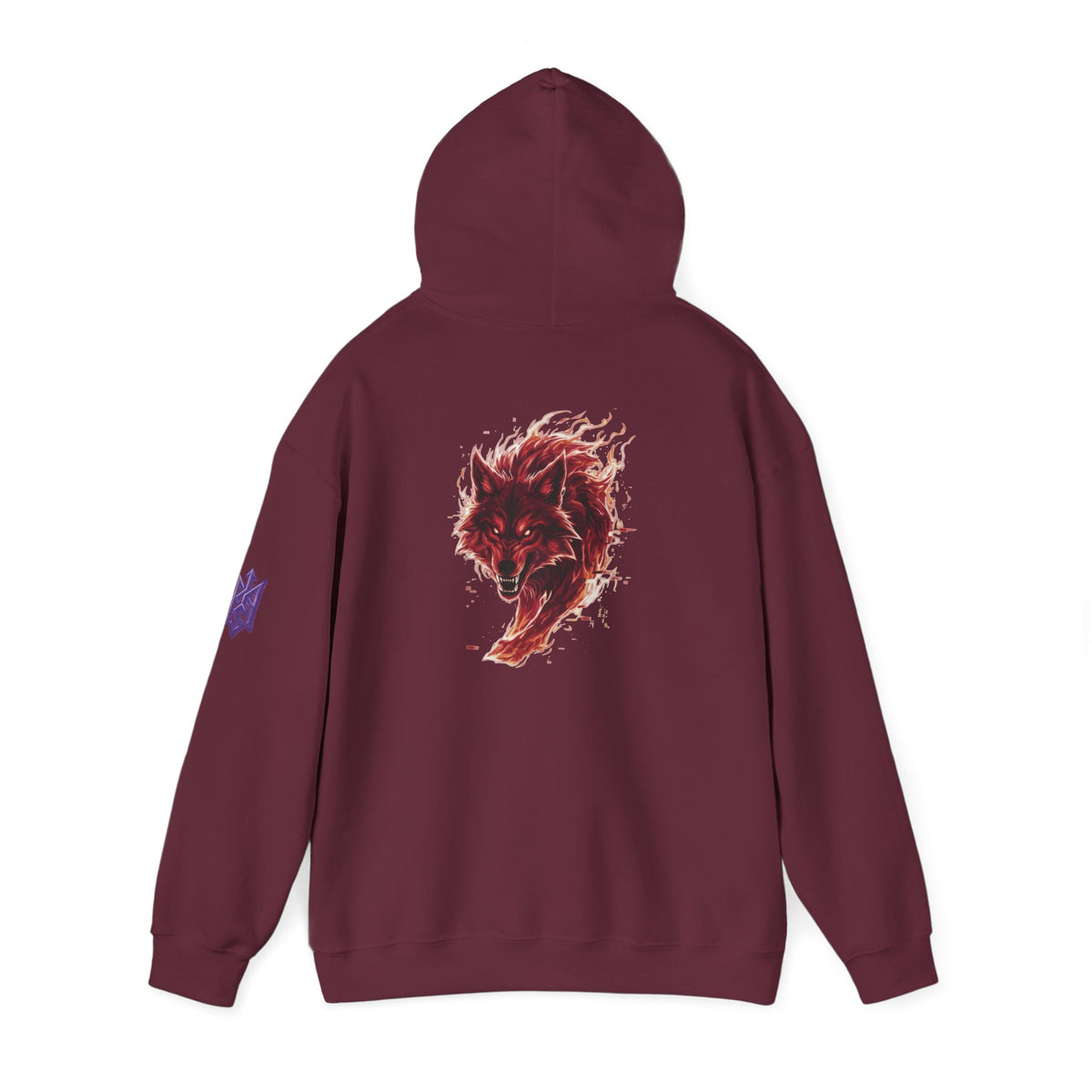 Pullover Hoodie | Ghost of the Red Wolf | Bold Wolf Graphic Streetwear