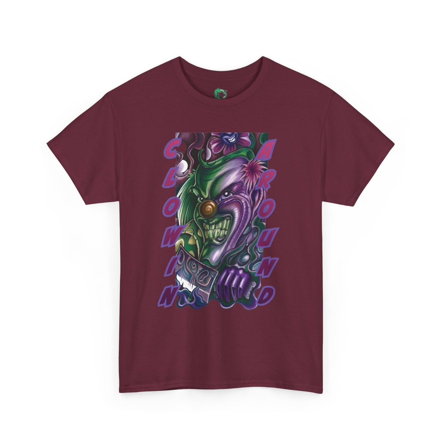 Clownin' Around Graphic Tee — Neon Clown Vintage Comic Streetwear T-Shirt