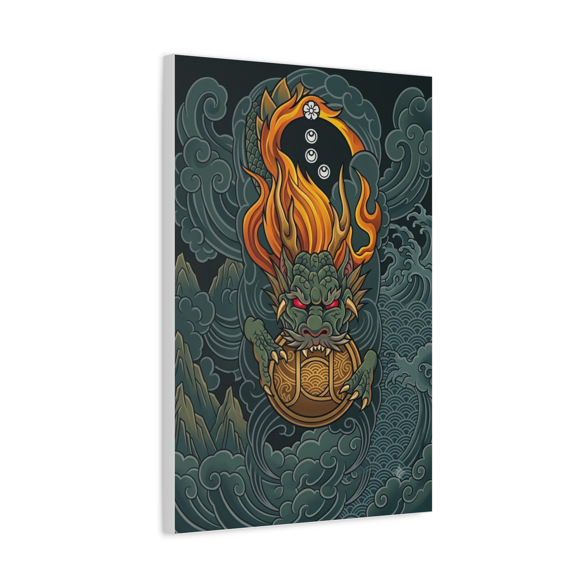 Canvas Wall Art | Dragon Guardian | Mythic Asian Dragon Matte Print