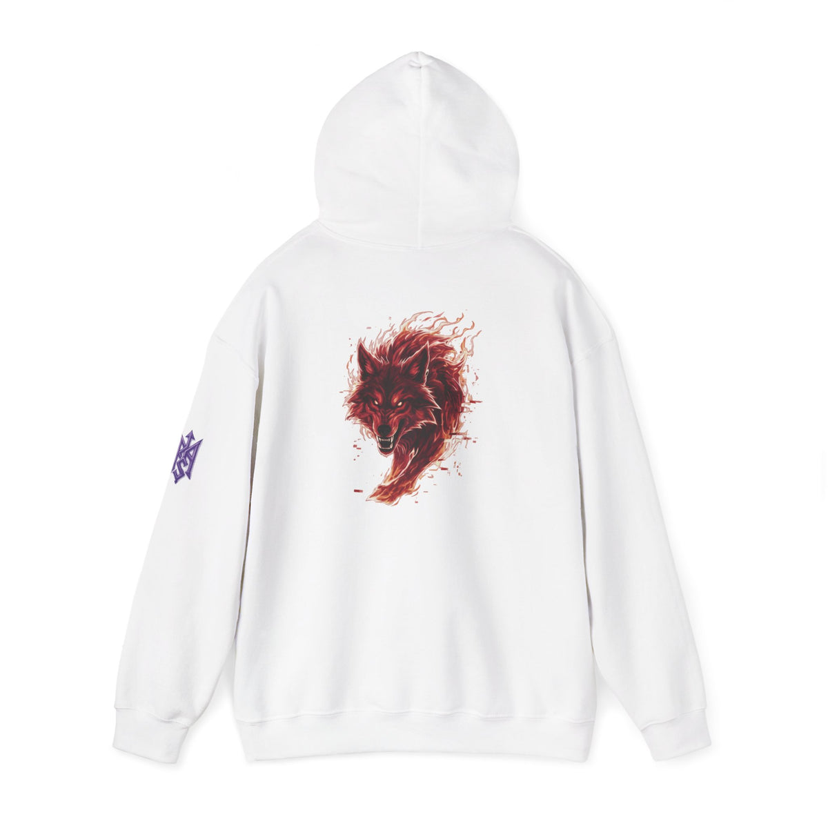 Pullover Hoodie | Ghost of the Red Wolf | Bold Wolf Graphic Streetwear