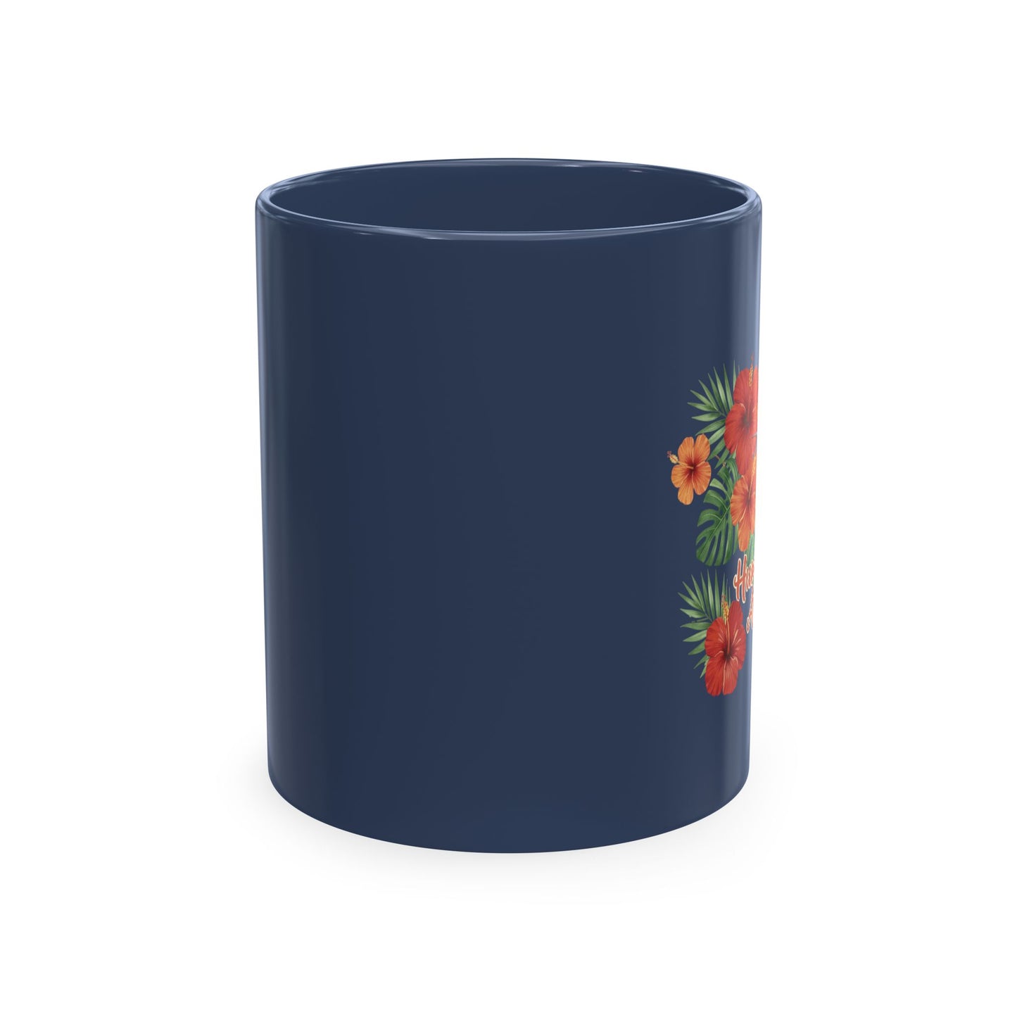 Humming Along Ceramic Coffee Mug — Tropical Floral Hummingbird Graphic Drinkware