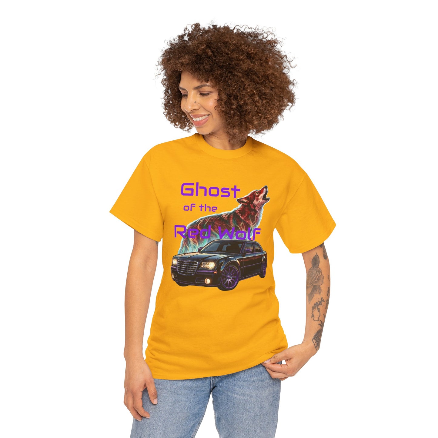 Ghost of the Red Wolf T‑Shirt — Bold Wolf Graphic Streetwear