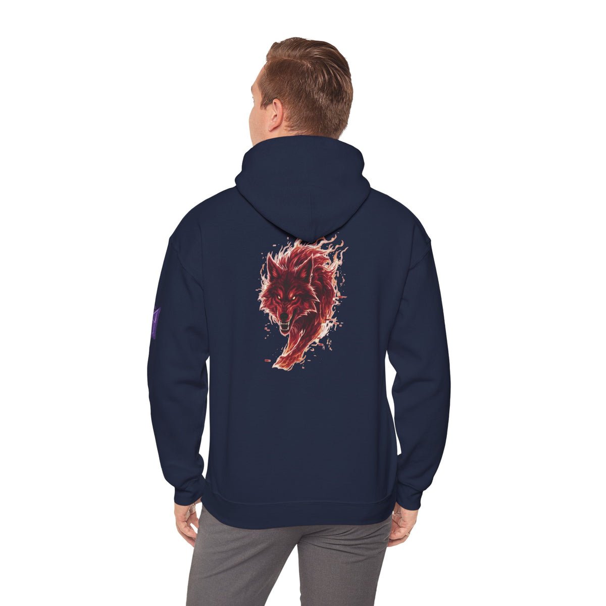 Pullover Hoodie | Ghost of the Red Wolf | Bold Wolf Graphic Streetwear