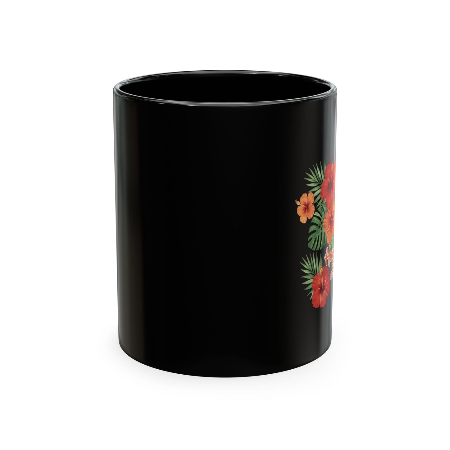 Humming Along Ceramic Coffee Mug — Tropical Floral Hummingbird Graphic Drinkware