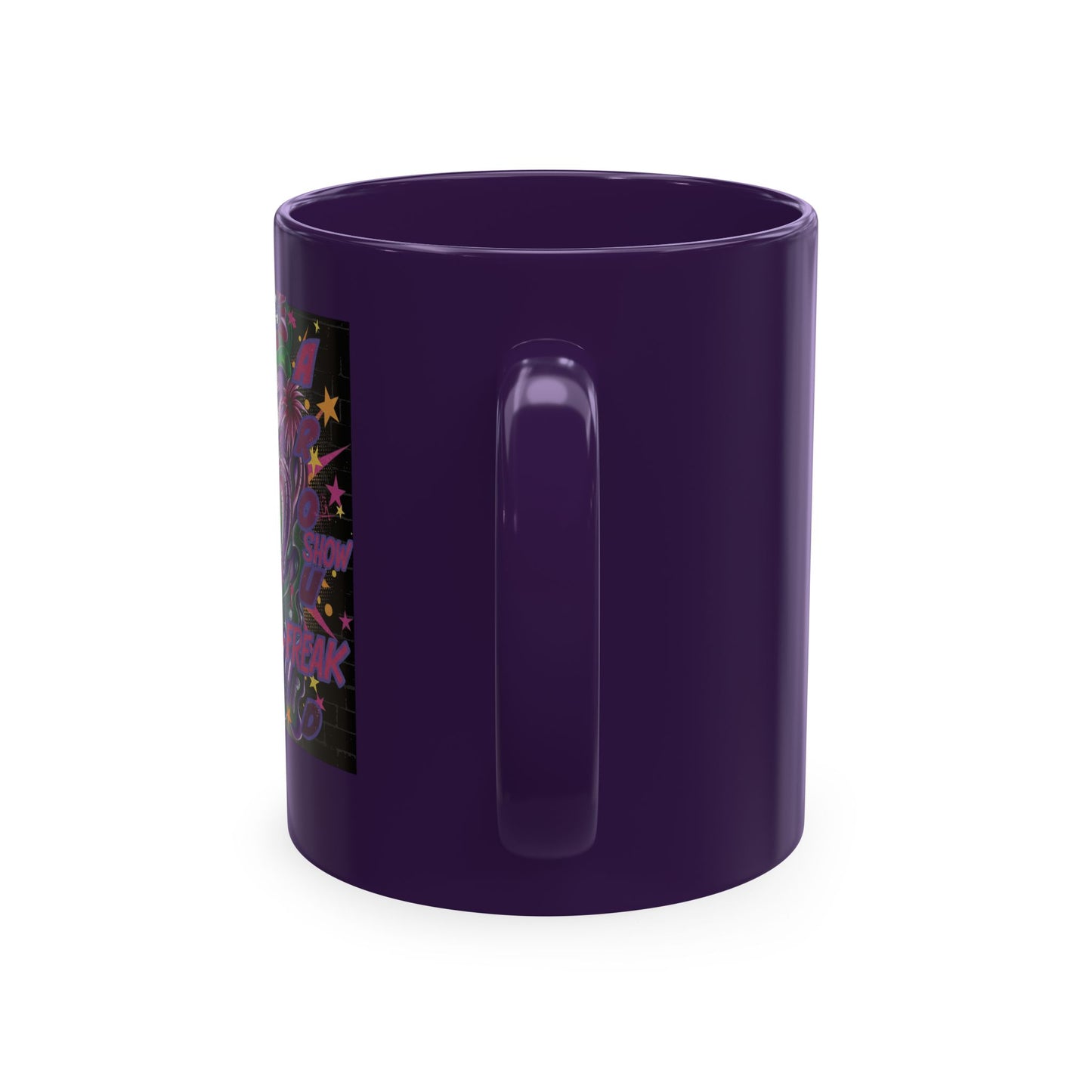 Clownin' Around Ceramic Coffee Mug — Neon Clown Graphic Art Drinkware