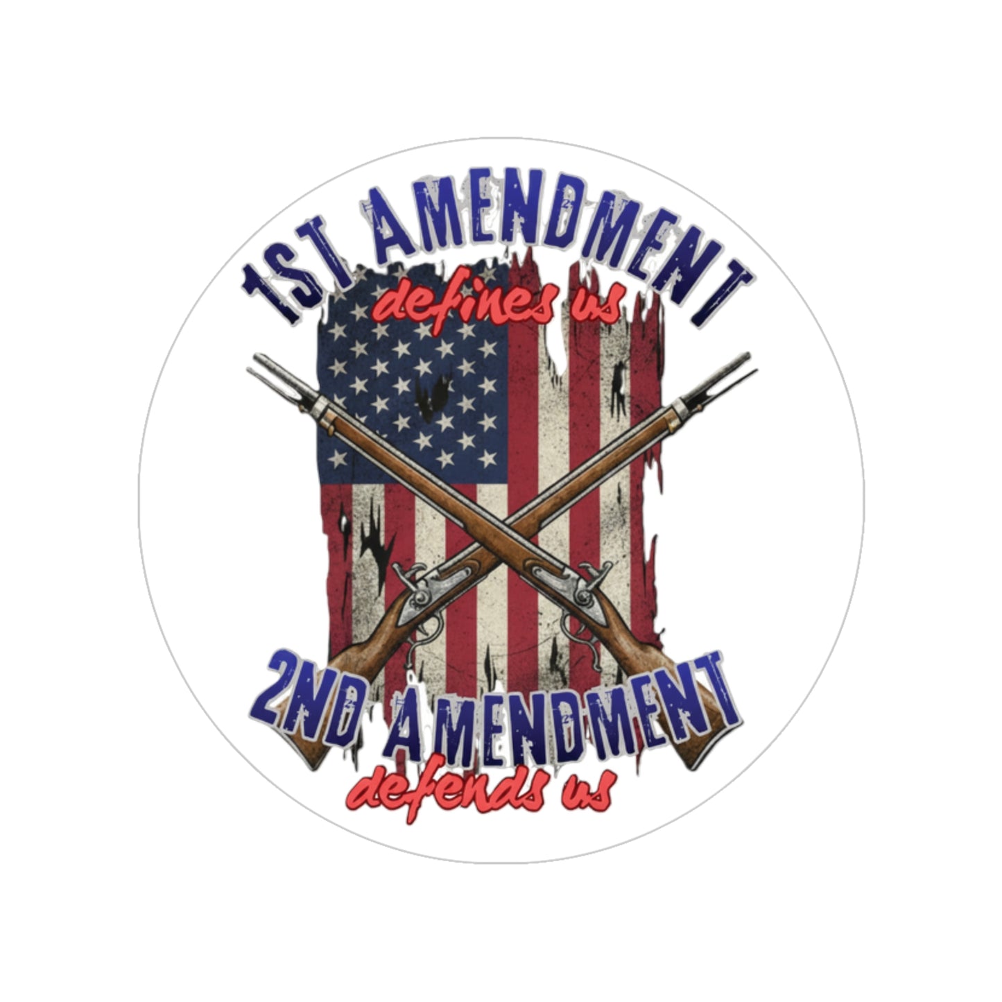 1st & 2nd Amendment Sticker — Patriotic Outdoor Vinyl Decal