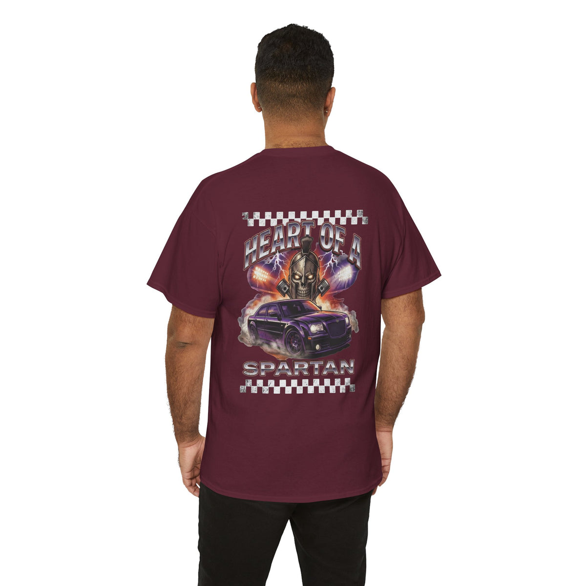 Graphic T-Shirt | Heart of a Spartan | Retro Racing Muscle Car Tee