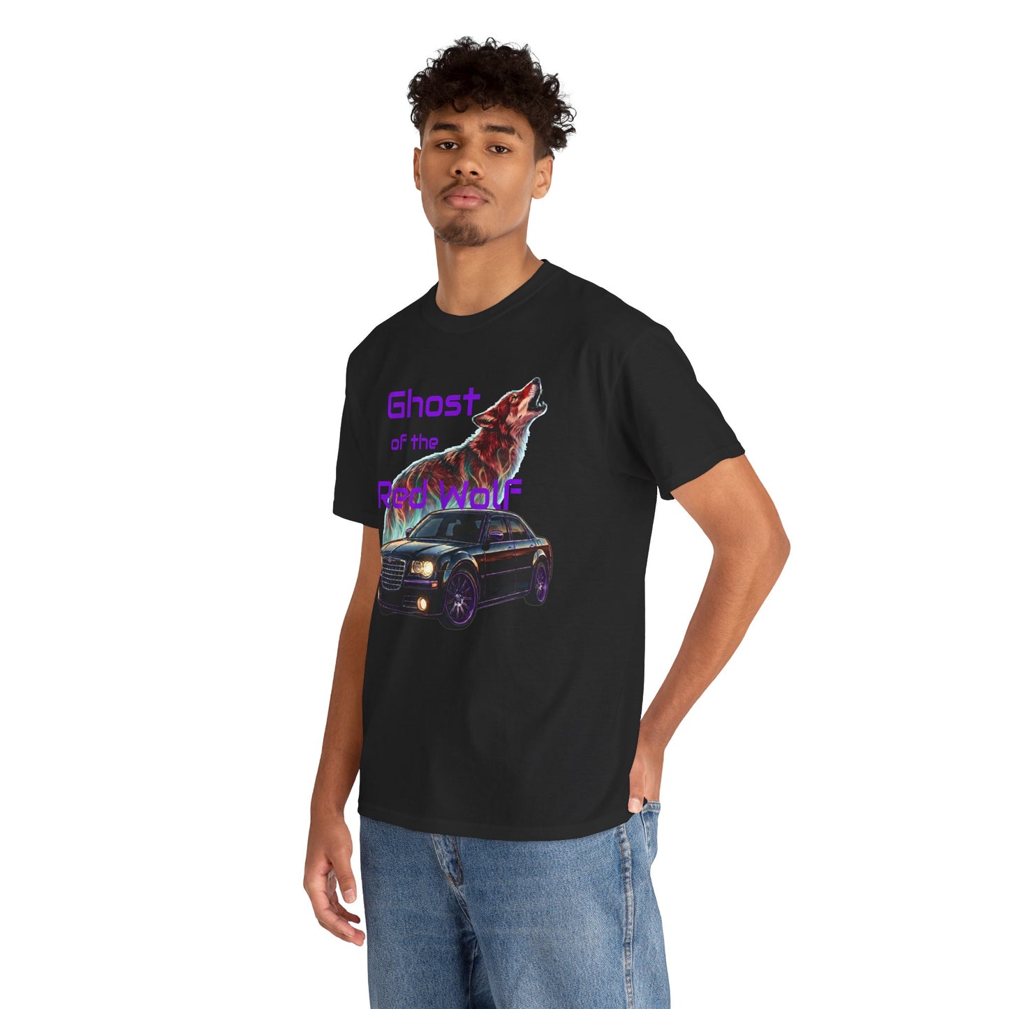 Ghost of the Red Wolf T‑Shirt — Bold Wolf Graphic Streetwear