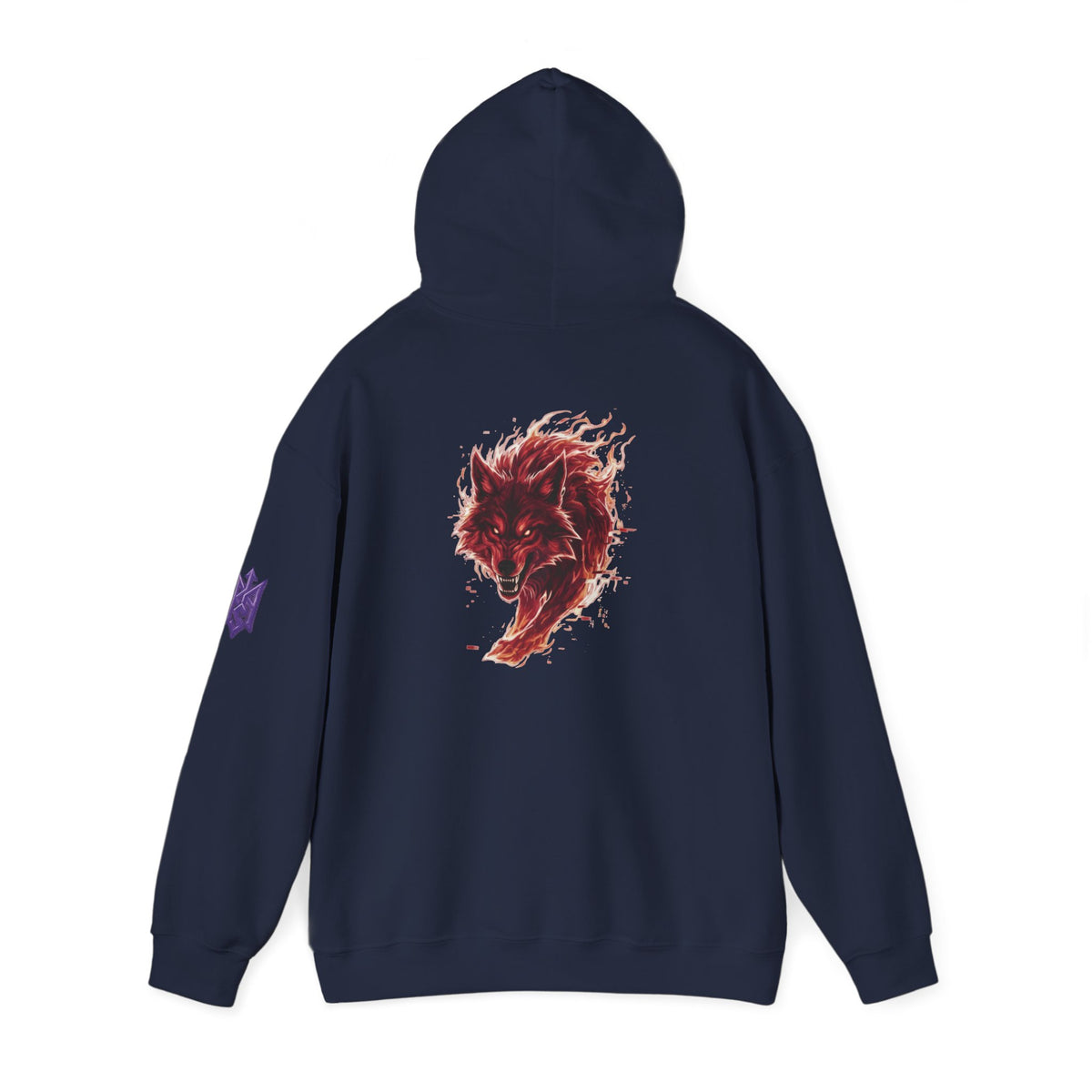 Pullover Hoodie | Ghost of the Red Wolf | Bold Wolf Graphic Streetwear