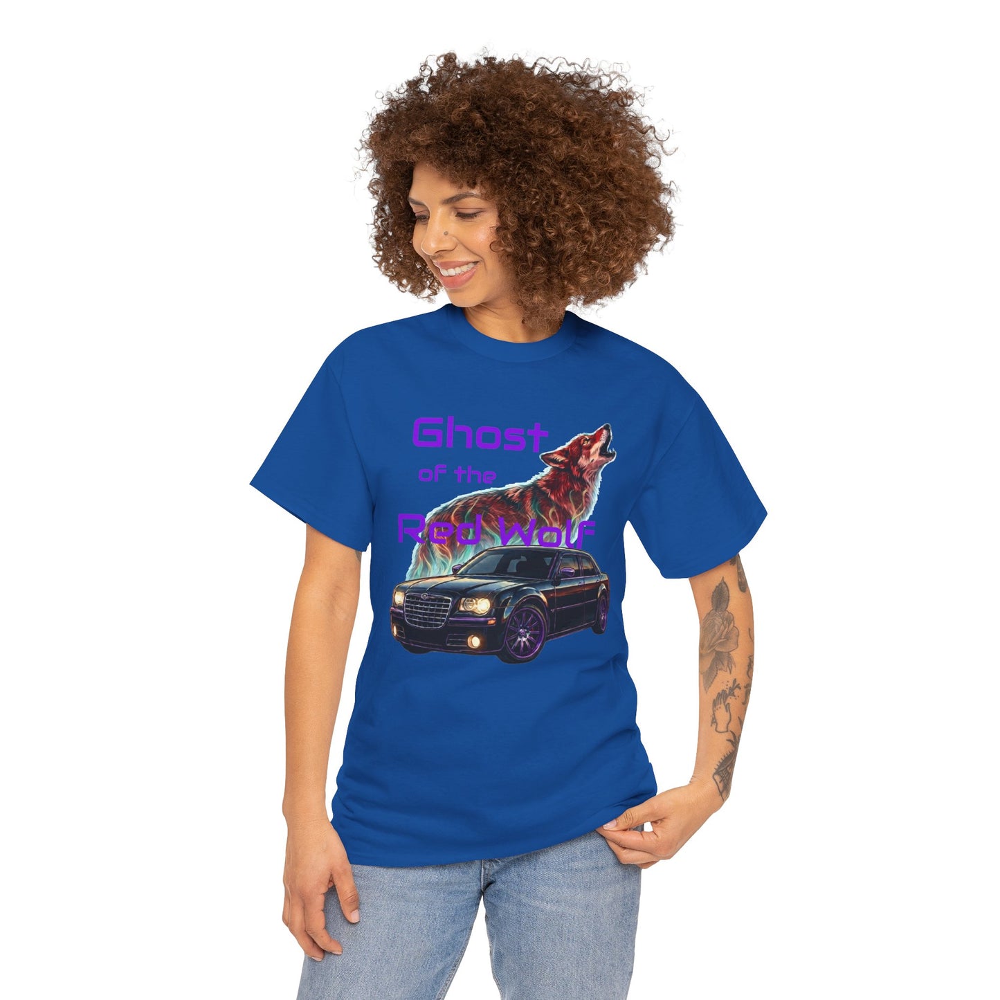 Ghost of the Red Wolf T‑Shirt — Bold Wolf Graphic Streetwear