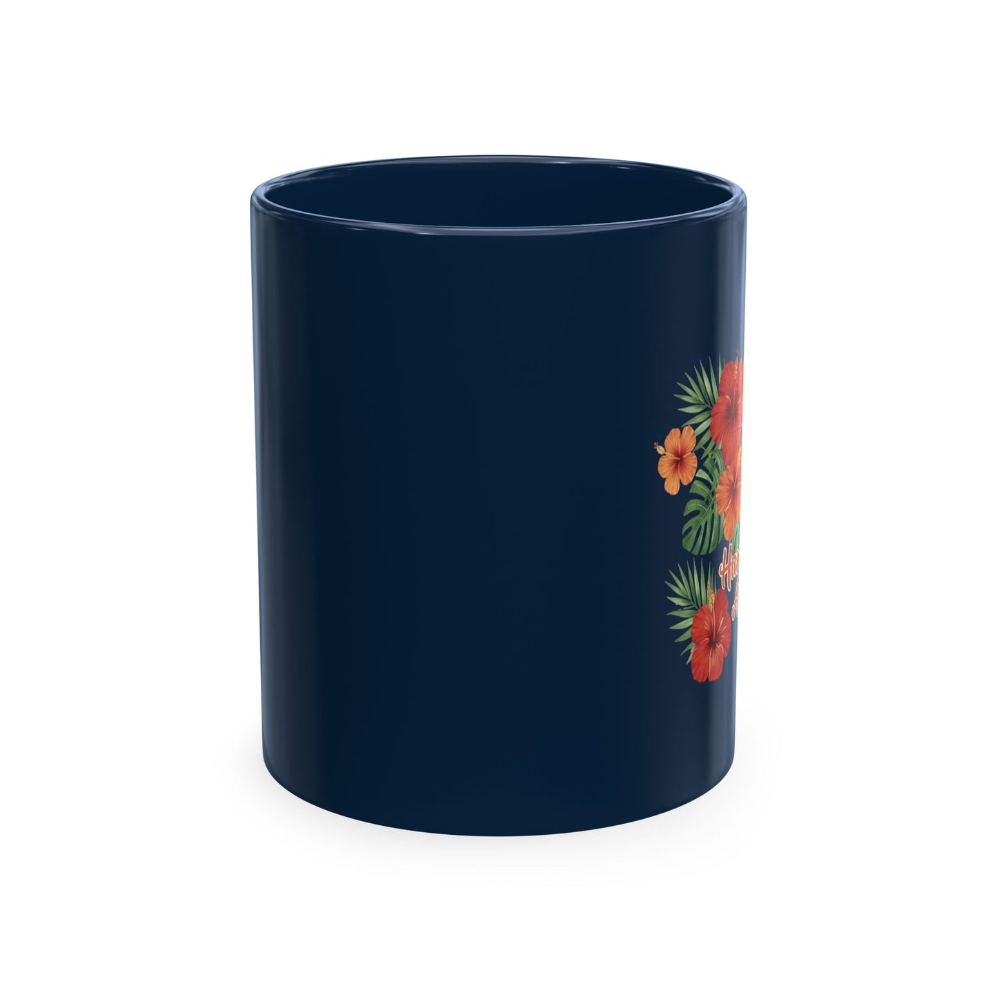 Humming Along Ceramic Coffee Mug — Tropical Floral Hummingbird Graphic Drinkware
