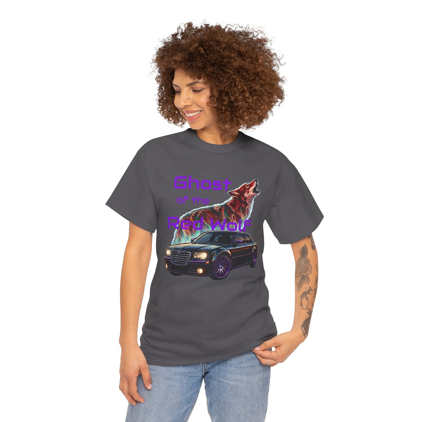 Ghost of the Red Wolf T‑Shirt — Bold Wolf Graphic Streetwear