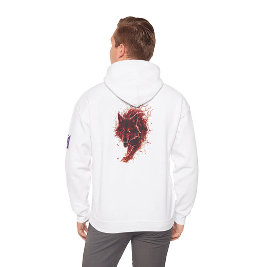 Pullover Hoodie | Ghost of the Red Wolf | Bold Wolf Graphic Streetwear