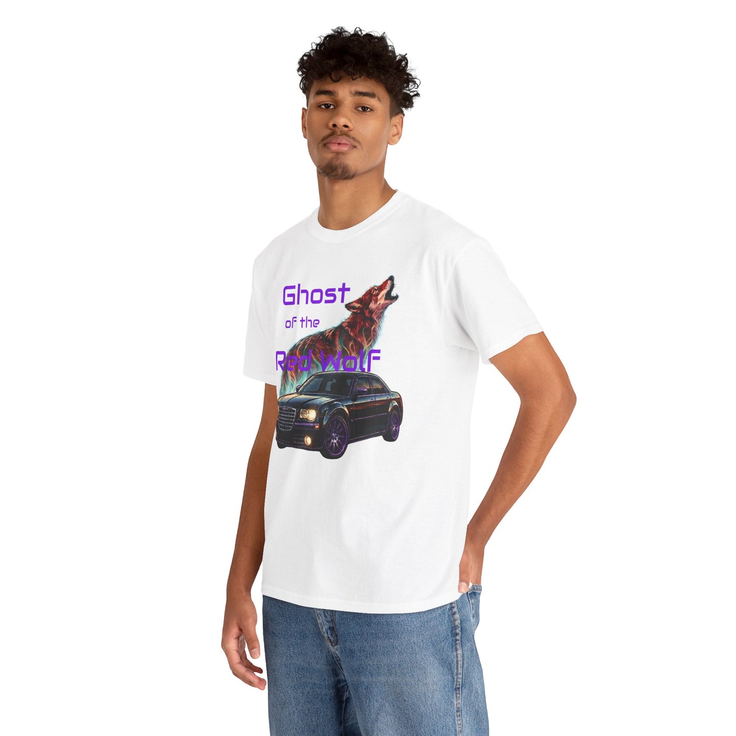 Ghost of the Red Wolf T‑Shirt — Bold Wolf Graphic Streetwear