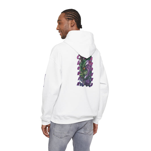 Pullover Hoodie | Clownin' Around | Neon Clown Vintage Comic Streetwear