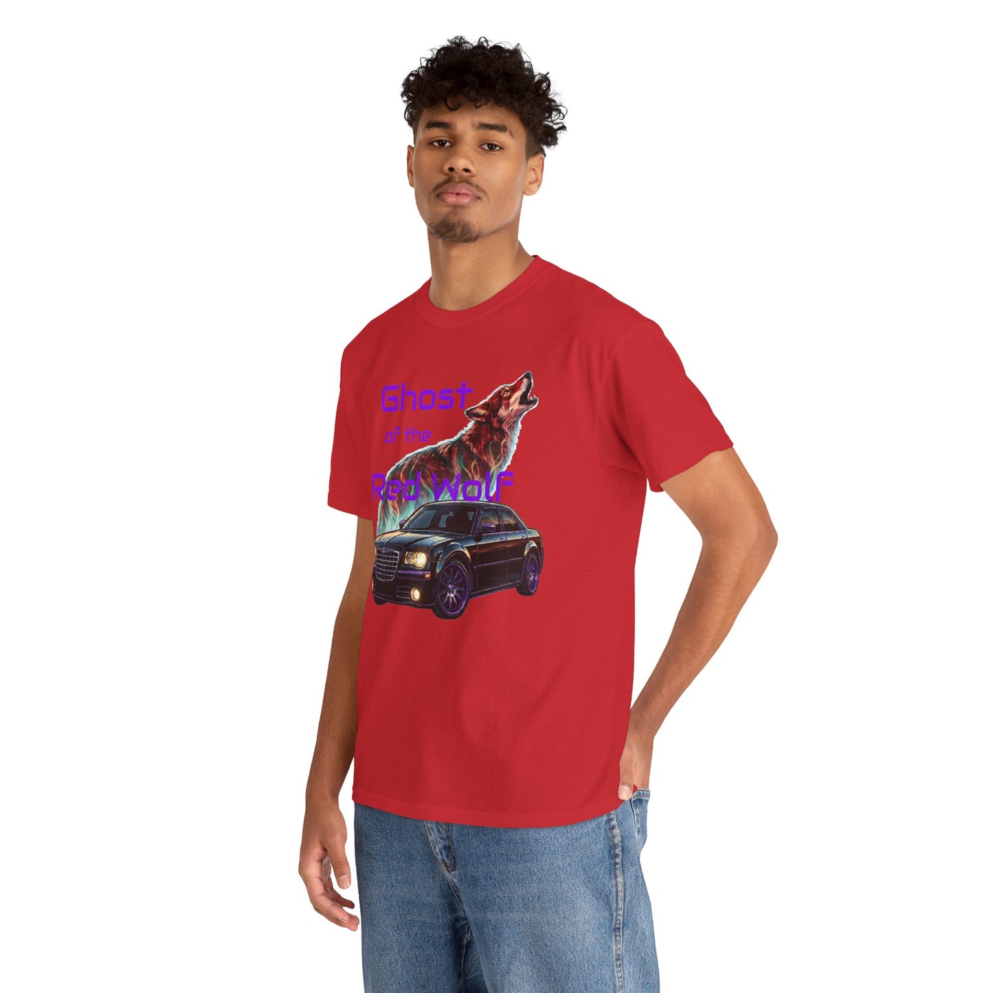Ghost of the Red Wolf T‑Shirt — Bold Wolf Graphic Streetwear