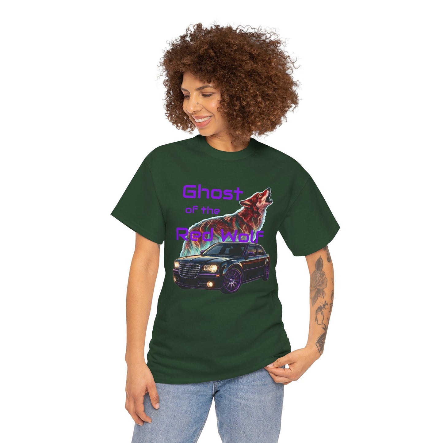Ghost of the Red Wolf T‑Shirt — Bold Wolf Graphic Streetwear