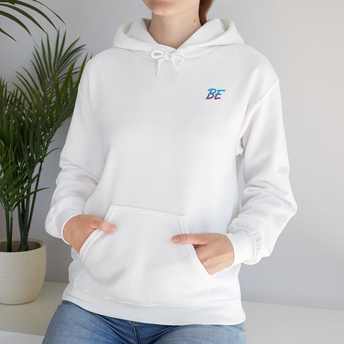 Pullover Hoodie | Just Be You | Inspirational Graphic Hooded Sweatshirt