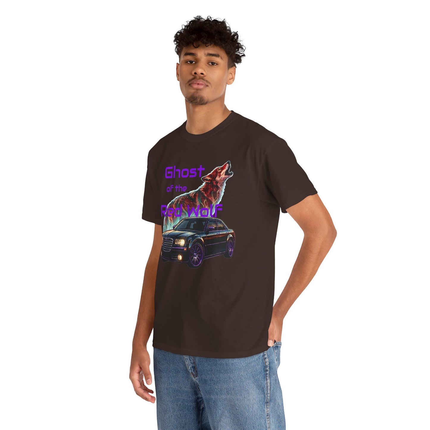 Ghost of the Red Wolf T‑Shirt — Bold Wolf Graphic Streetwear