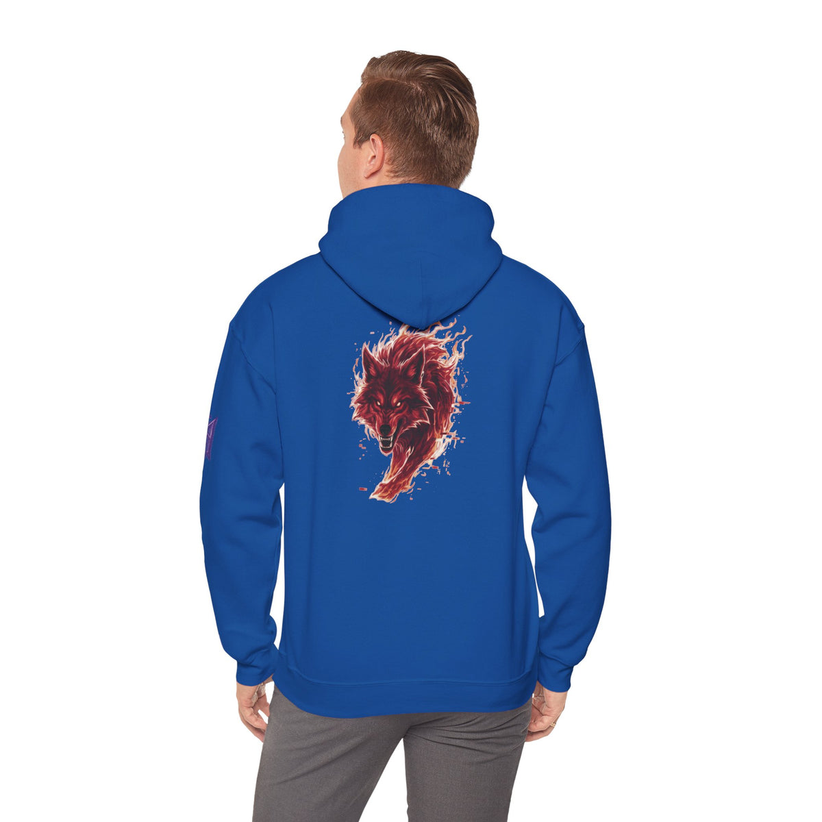 Pullover Hoodie | Ghost of the Red Wolf | Bold Wolf Graphic Streetwear
