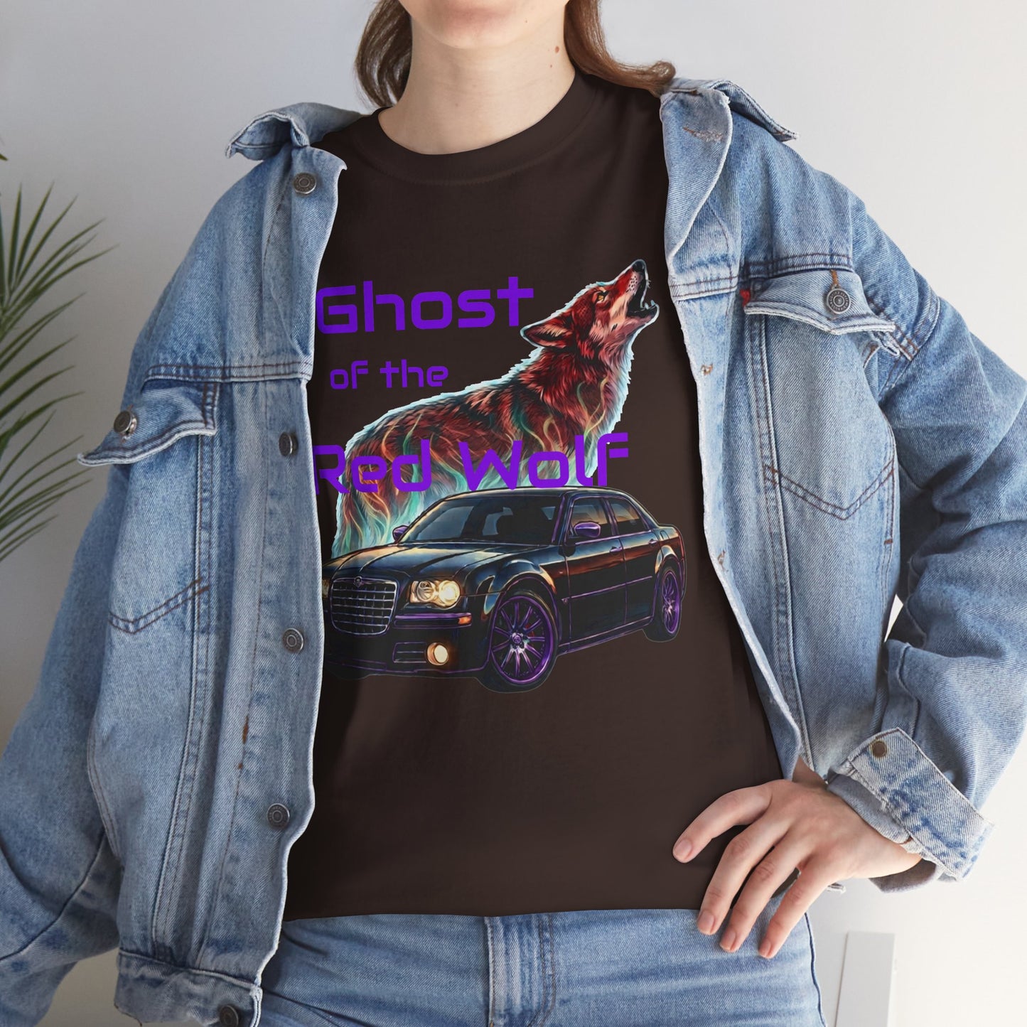 Ghost of the Red Wolf T‑Shirt — Bold Wolf Graphic Streetwear