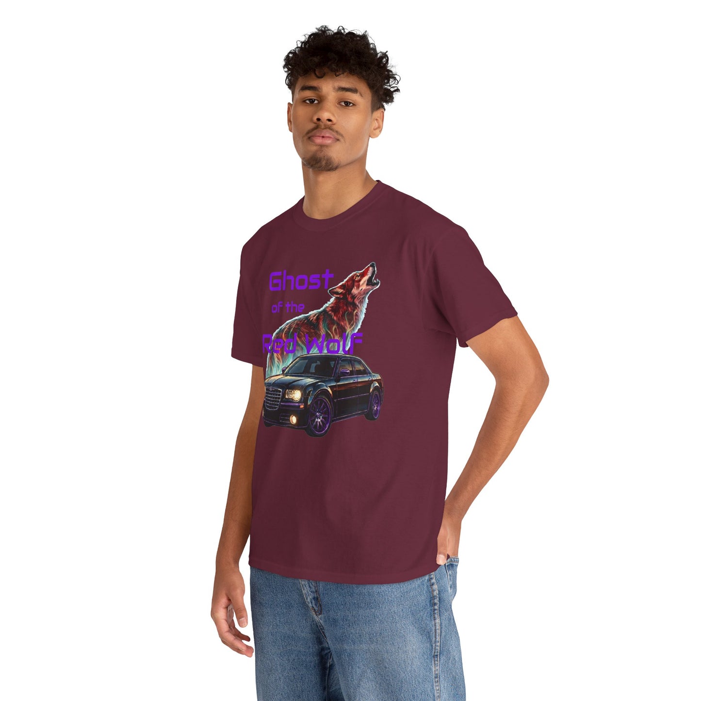 Ghost of the Red Wolf T‑Shirt — Bold Wolf Graphic Streetwear