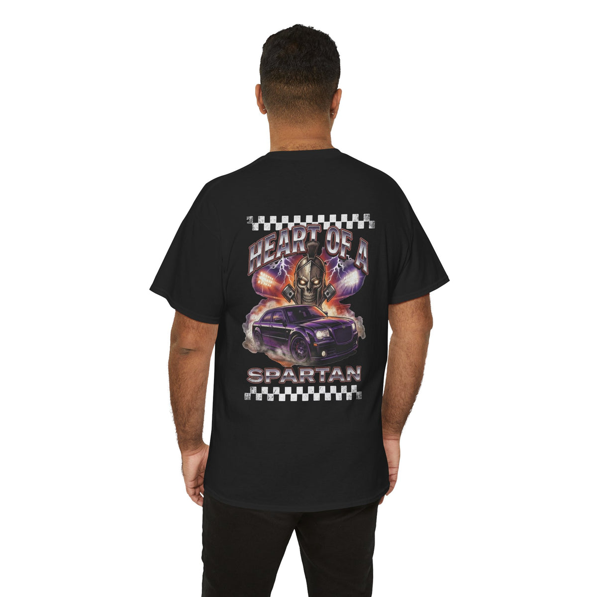 Graphic T-Shirt | Heart of a Spartan | Retro Racing Muscle Car Tee