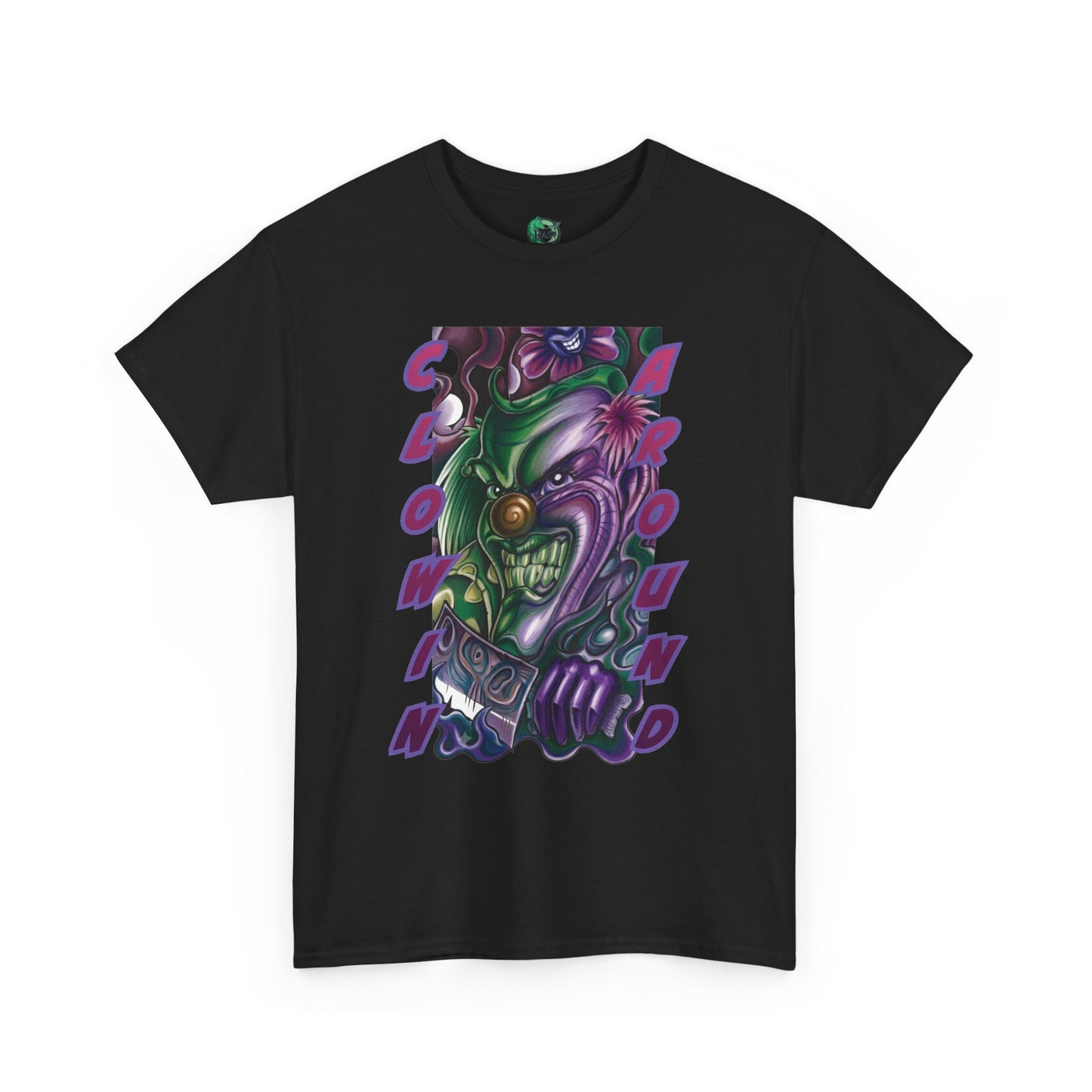 Clownin' Around Graphic Tee — Neon Clown Vintage Comic Streetwear T-Shirt