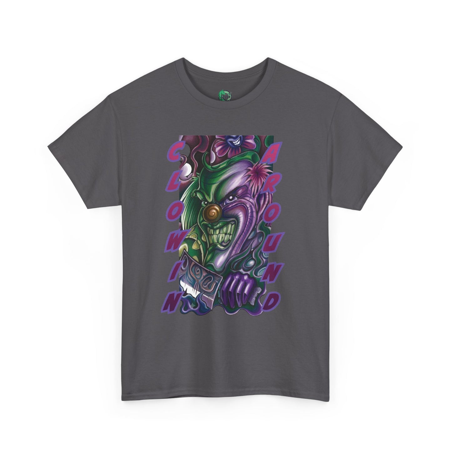 Clownin' Around Graphic Tee — Neon Clown Vintage Comic Streetwear T-Shirt