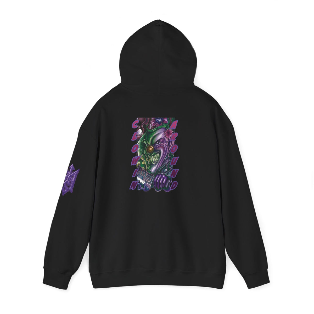 Pullover Hoodie | Clownin' Around | Neon Clown Vintage Comic Streetwear