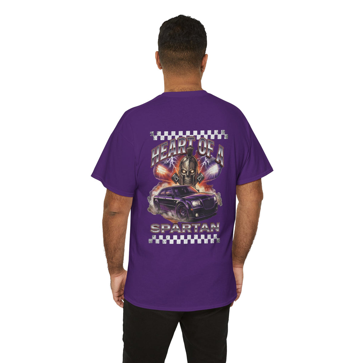 Graphic T-Shirt | Heart of a Spartan | Retro Racing Muscle Car Tee