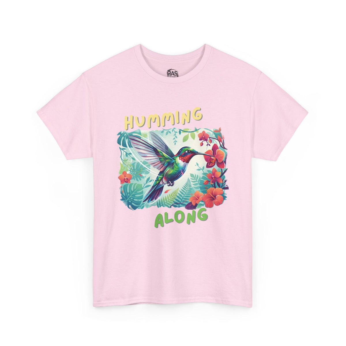 Graphic T-Shirt | Humming Along Hummingbird | Tropical Floral Streetwear