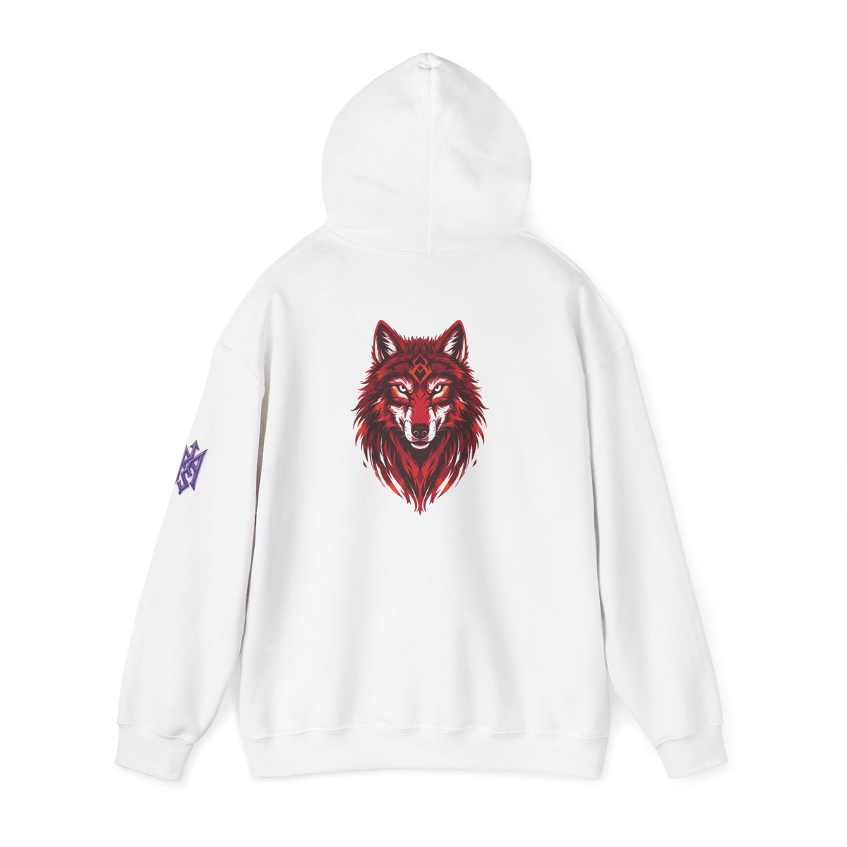 Pullover Hoodie | Ghost of the Red Wolf | Wolf Head Back Graphic