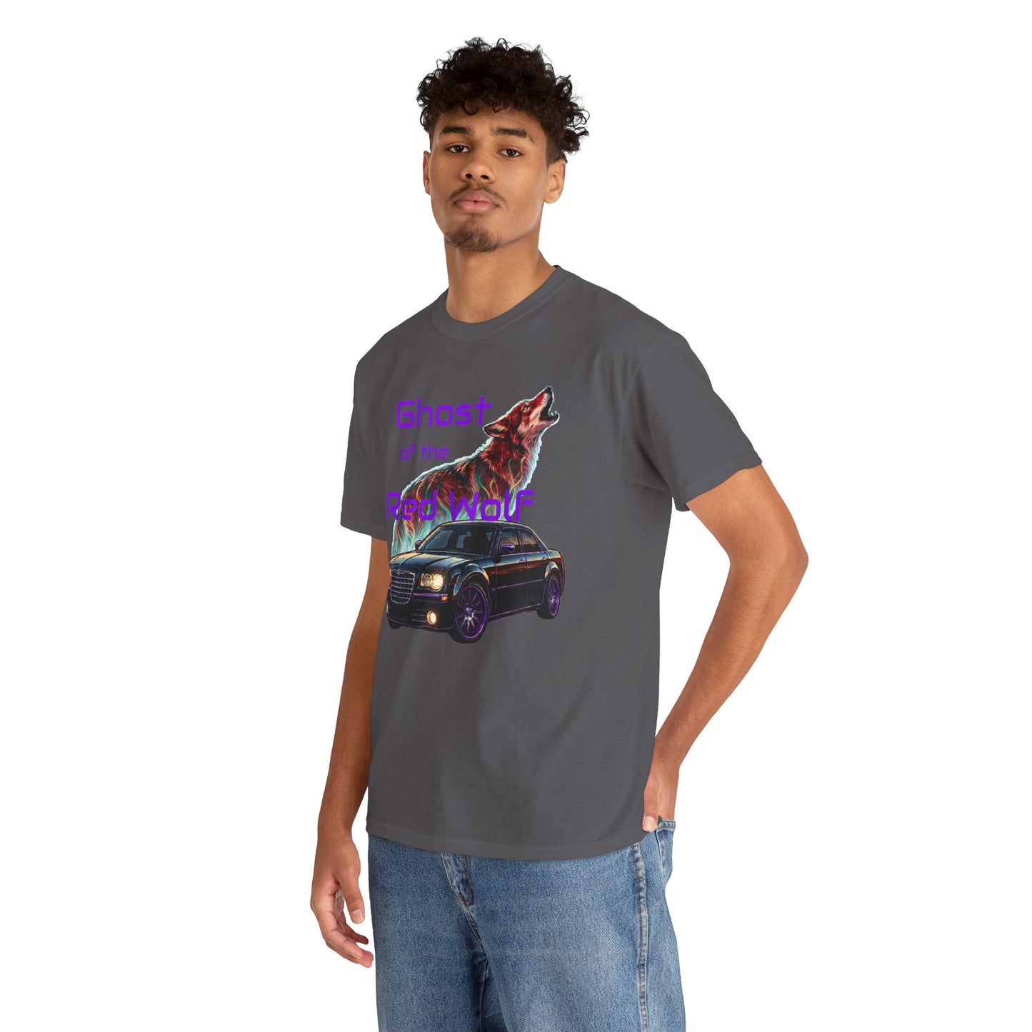 Ghost of the Red Wolf T‑Shirt — Bold Wolf Graphic Streetwear
