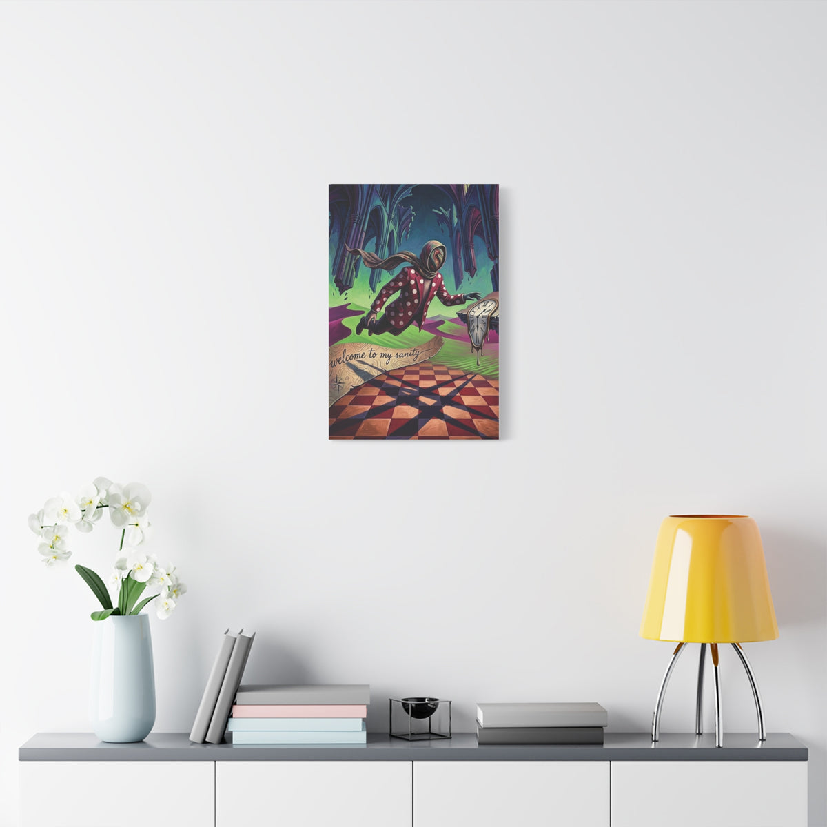 Canvas Wall Art | Welcome to My Sanity | Surreal Dark Art Matte Print