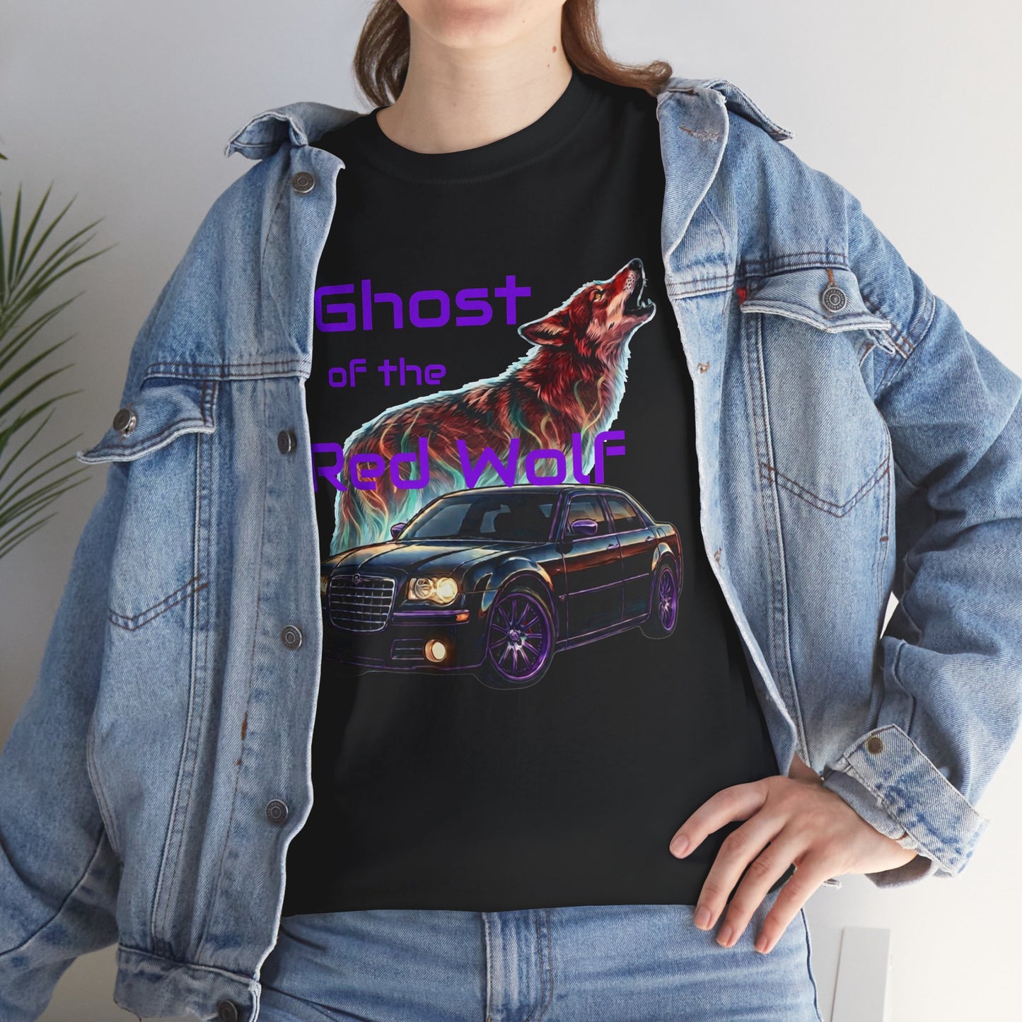 Ghost of the Red Wolf T‑Shirt — Bold Wolf Graphic Streetwear