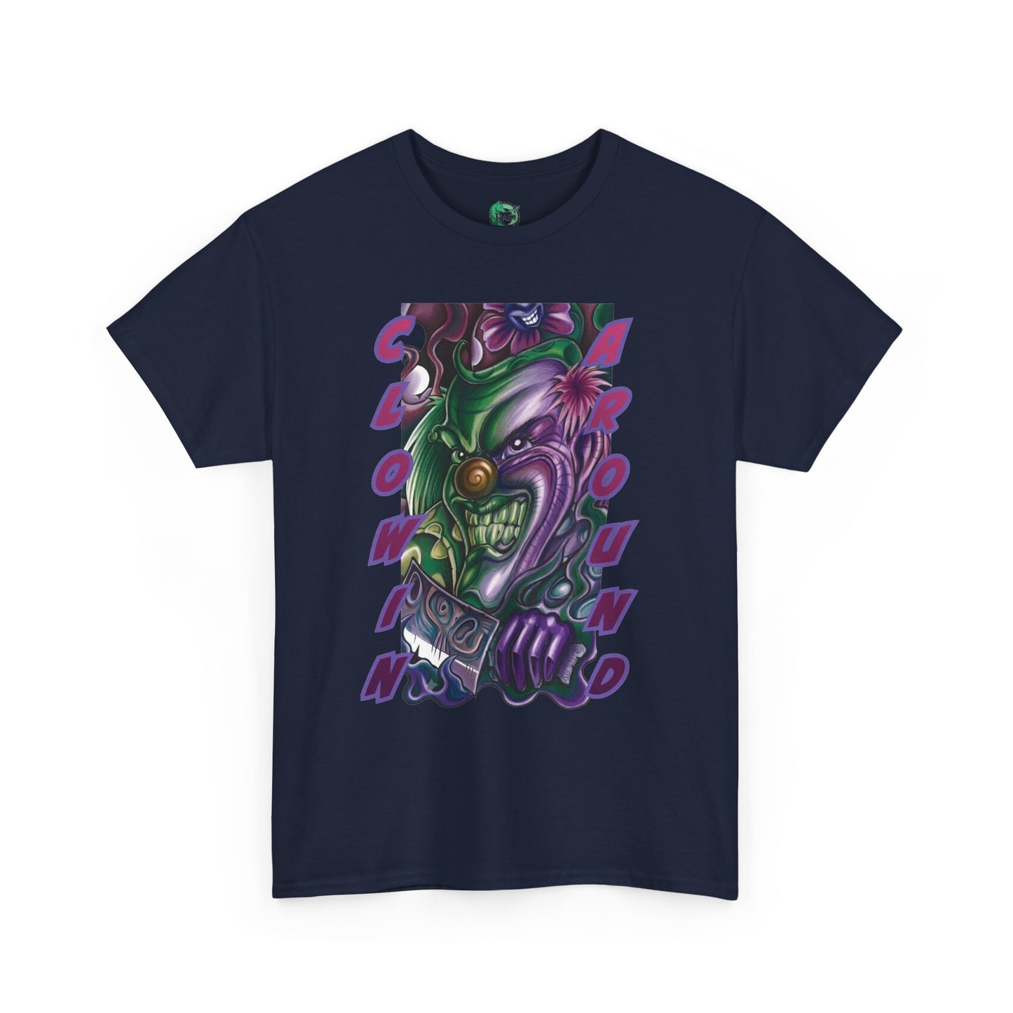 Clownin' Around Graphic Tee — Neon Clown Vintage Comic Streetwear T-Shirt