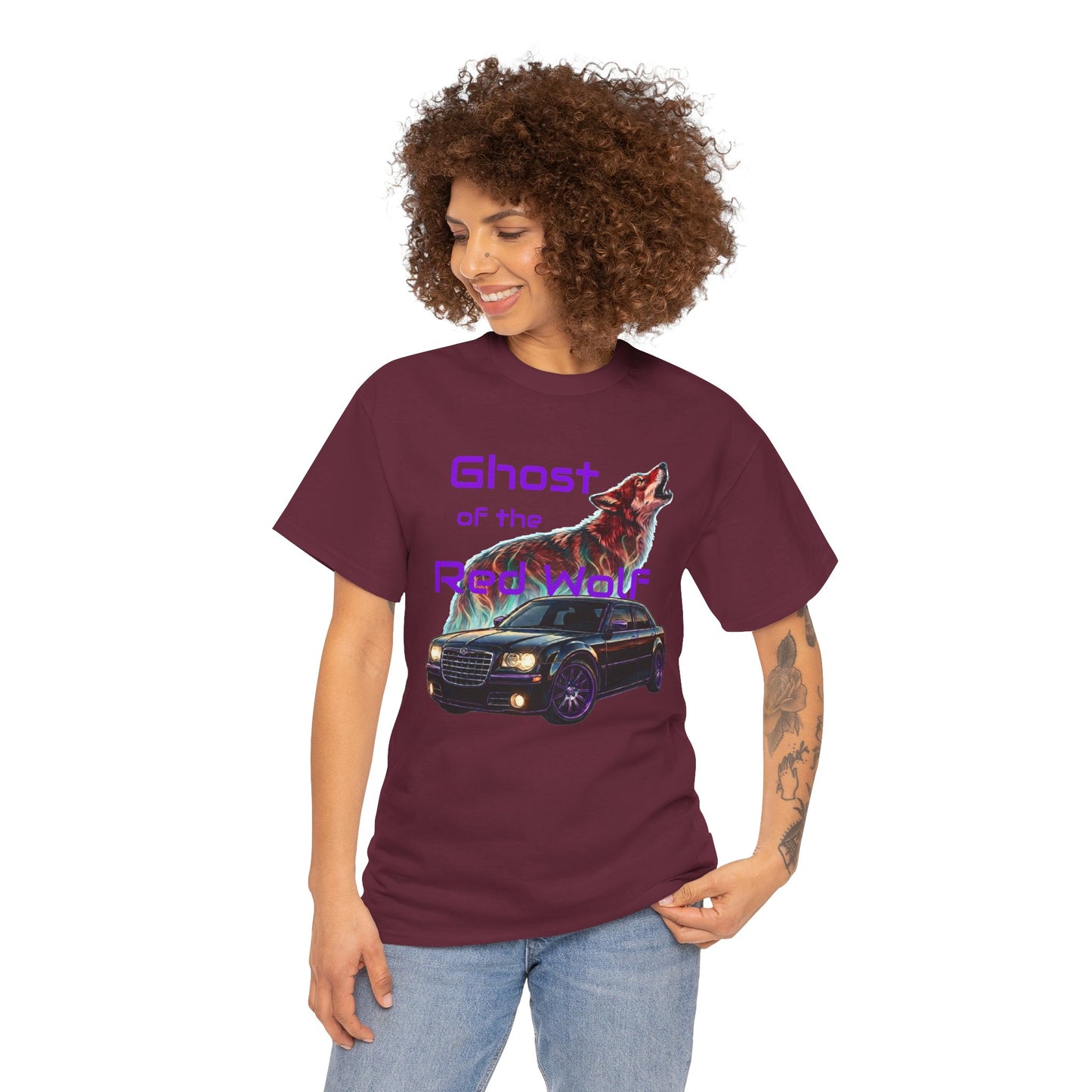 Ghost of the Red Wolf T‑Shirt — Bold Wolf Graphic Streetwear