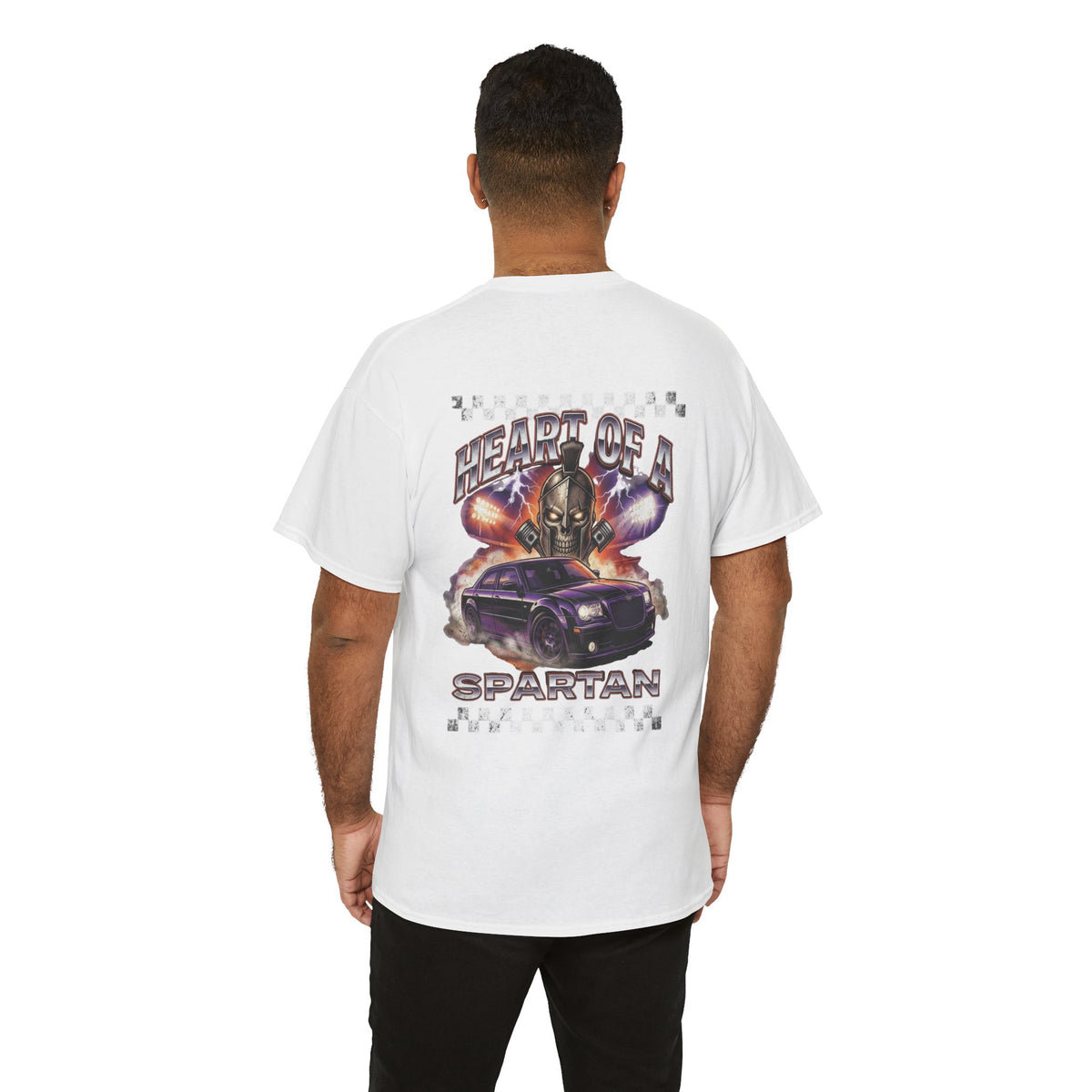 Graphic T-Shirt | Heart of a Spartan | Retro Racing Muscle Car Tee