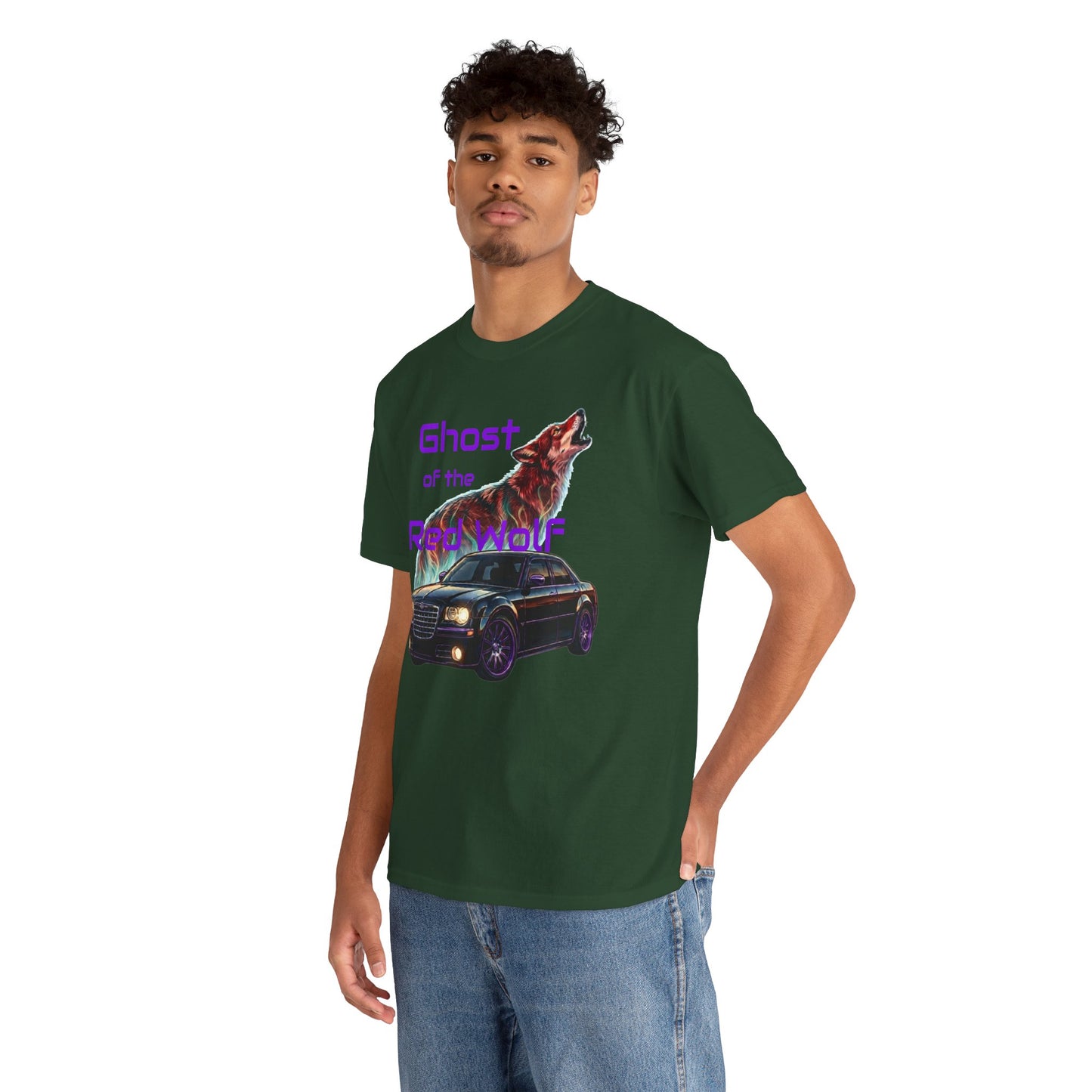 Ghost of the Red Wolf T‑Shirt — Bold Wolf Graphic Streetwear