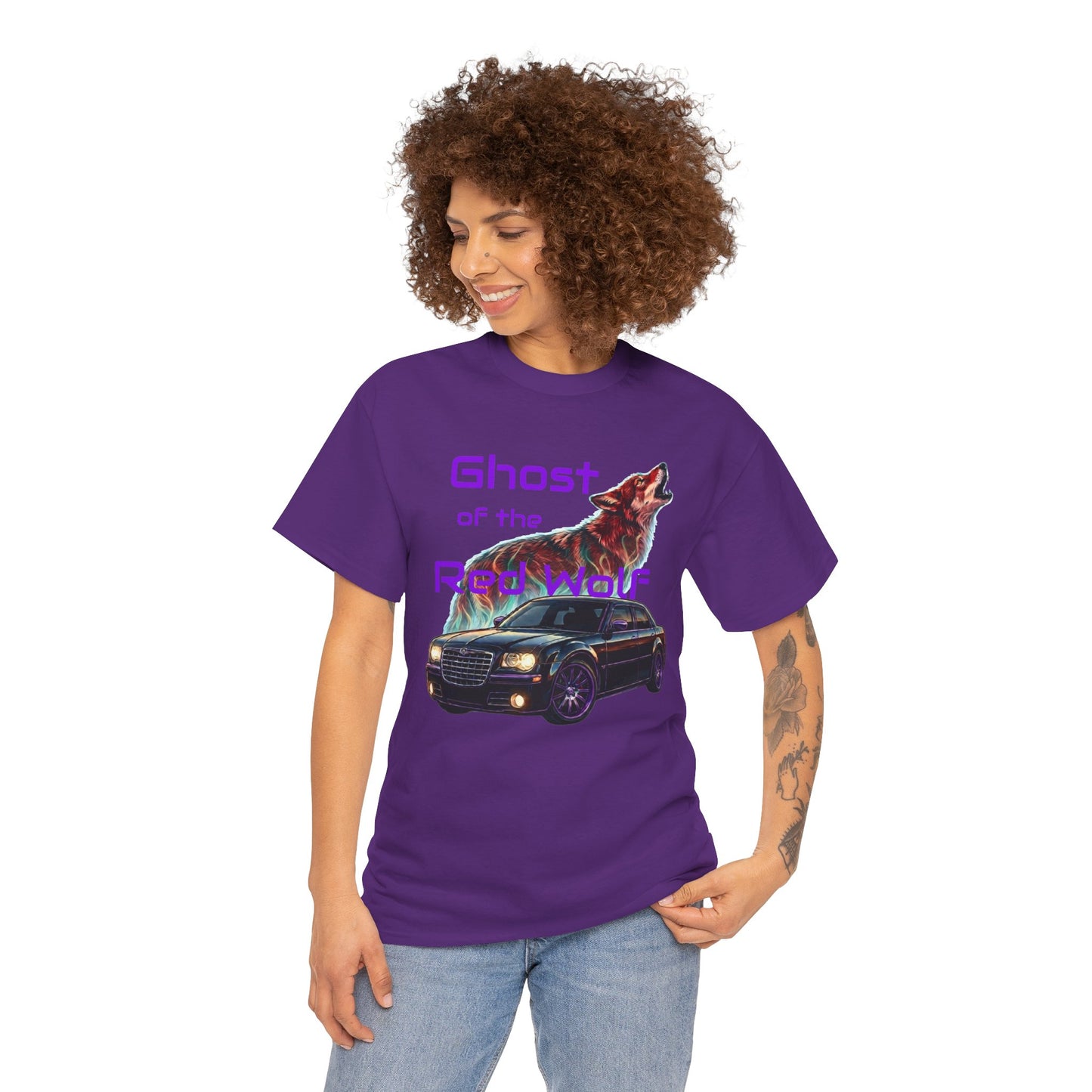 Ghost of the Red Wolf T‑Shirt — Bold Wolf Graphic Streetwear
