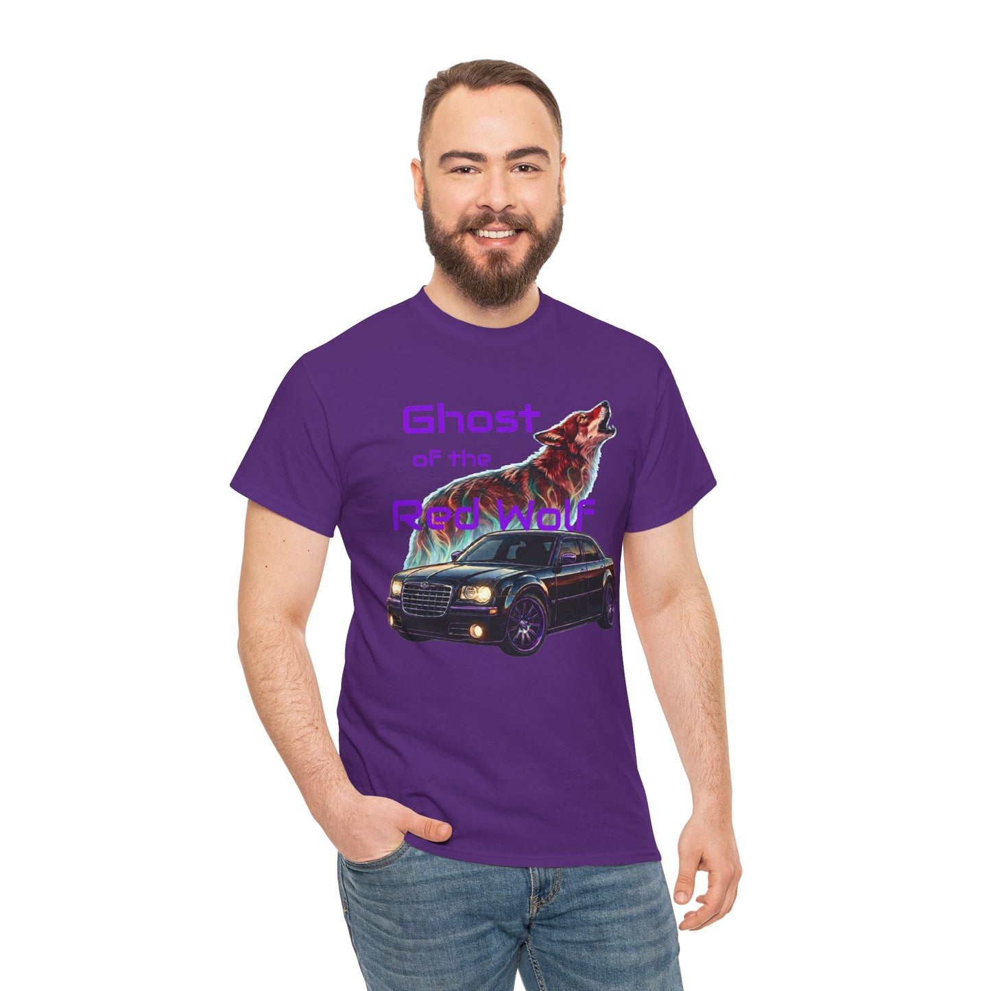 Ghost of the Red Wolf T‑Shirt — Bold Wolf Graphic Streetwear