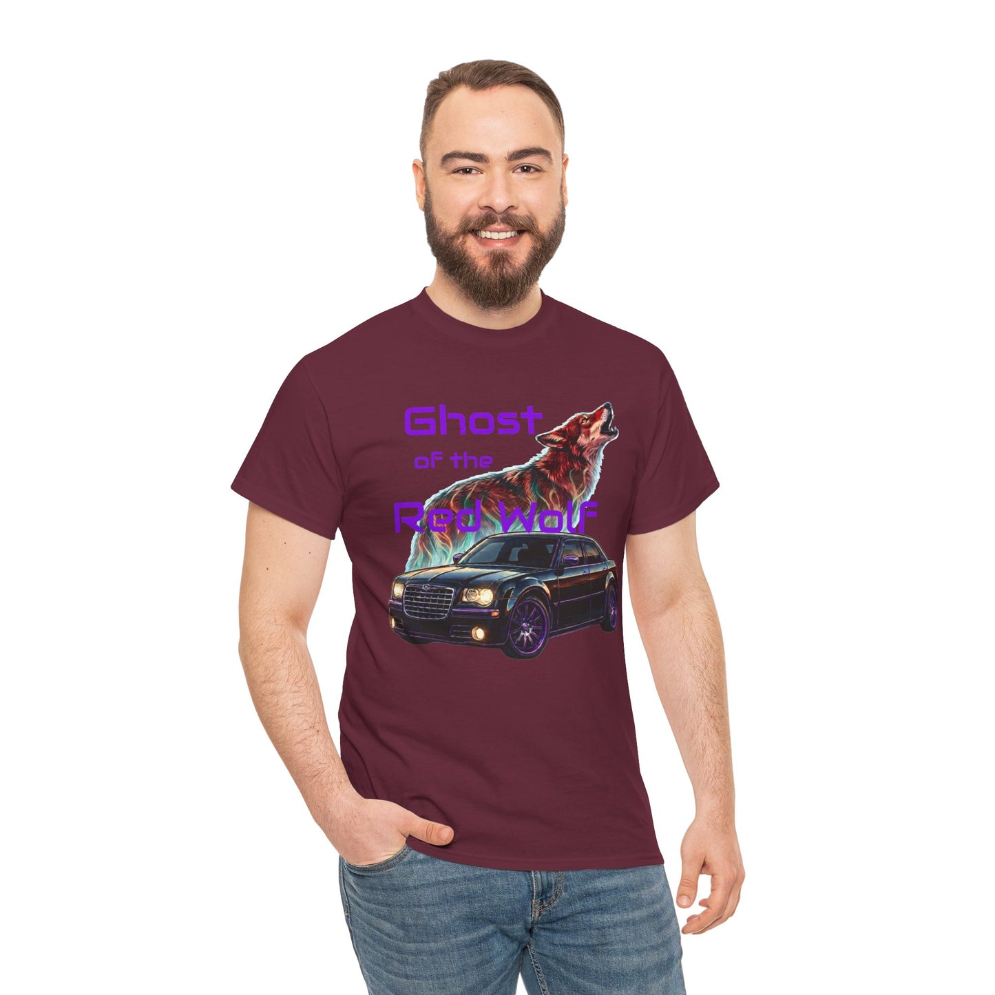 Ghost of the Red Wolf T‑Shirt — Bold Wolf Graphic Streetwear