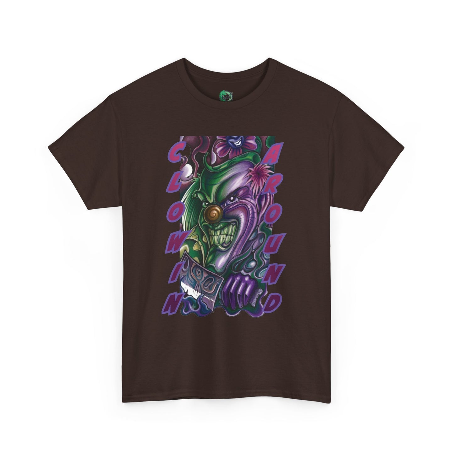 Clownin' Around Graphic Tee — Neon Clown Vintage Comic Streetwear T-Shirt