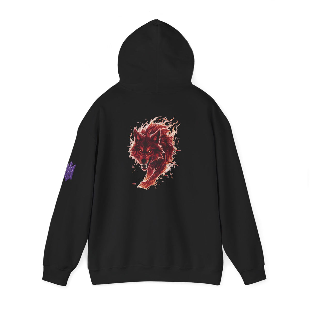 Pullover Hoodie | Ghost of the Red Wolf | Bold Wolf Graphic Streetwear