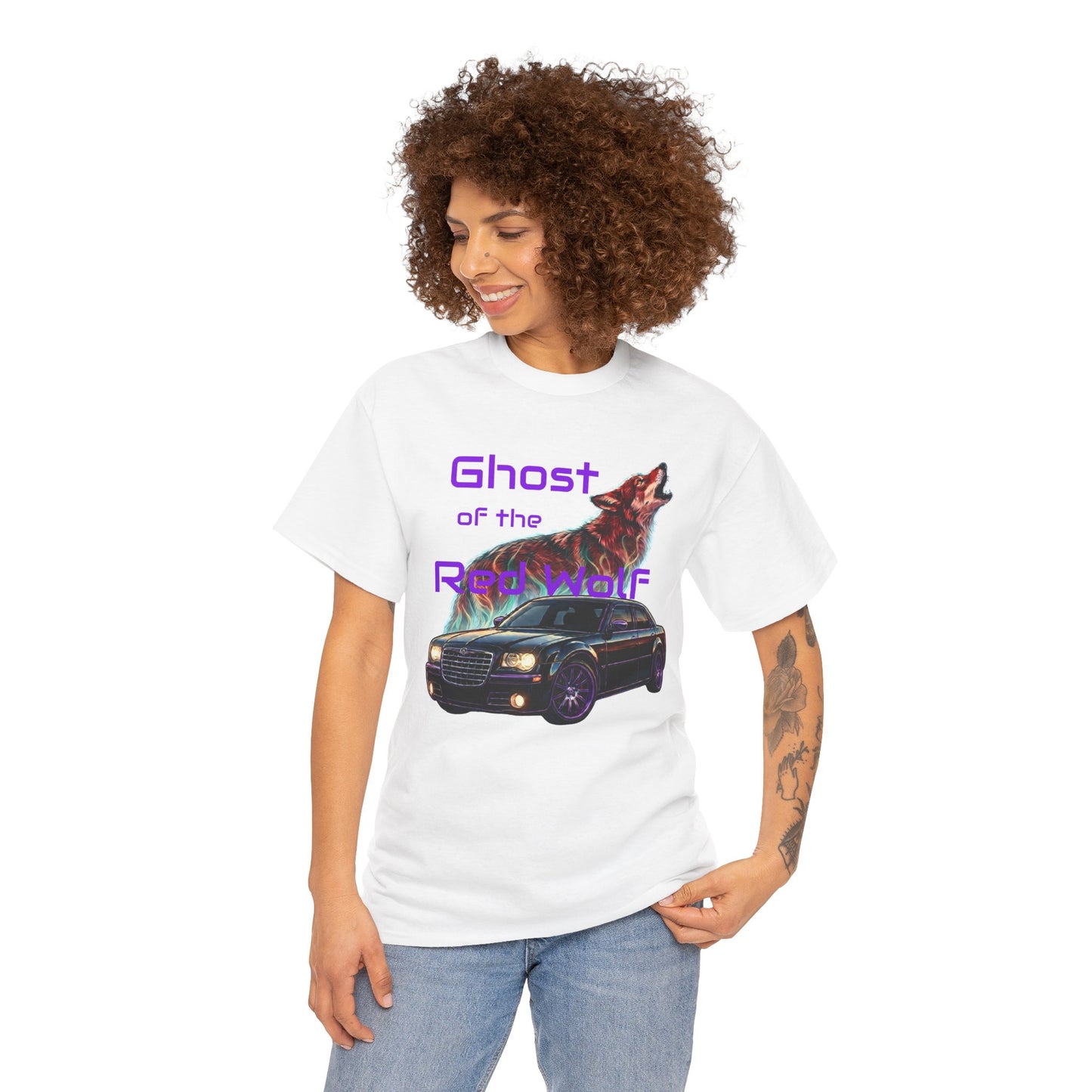 Ghost of the Red Wolf T‑Shirt — Bold Wolf Graphic Streetwear