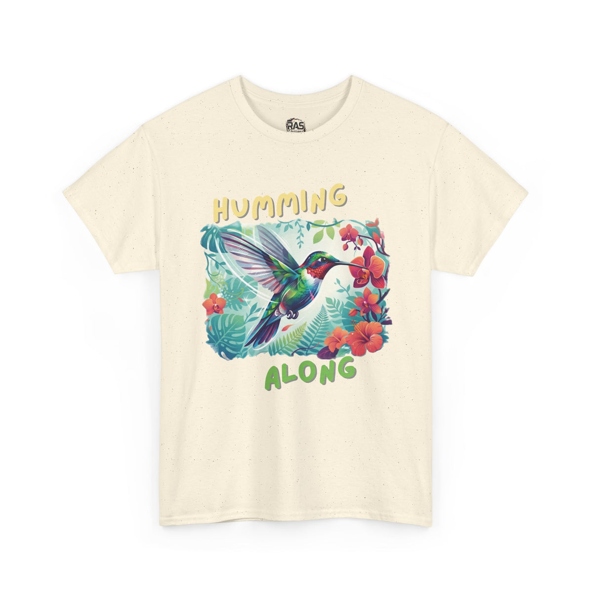 Graphic T-Shirt | Humming Along Hummingbird | Tropical Floral Streetwear